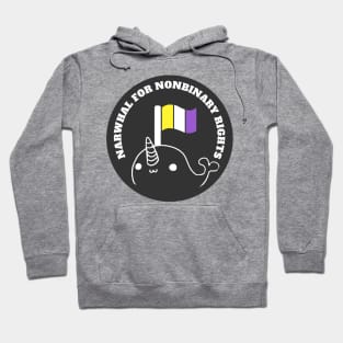 Narwhal For Nonbinary Rights Hoodie